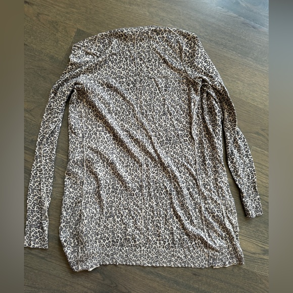 Rebecca Taylor Leopard Silk Cashmere Cardigan - Picture 2 of 5